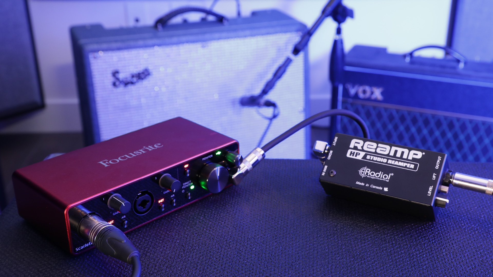 How to Reamp with the Scarlett 2i2 and the Reamp HP - Radial